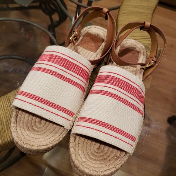 Tory Burch Shoes - Tory Burch striped canvas espadrilles